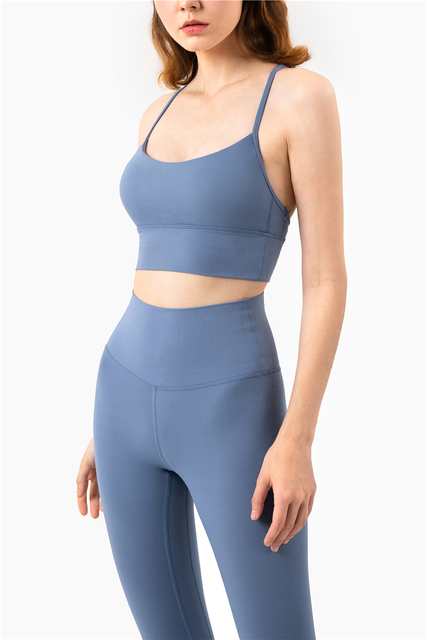 Женская фитнеса носить спортзал спортивного бюстгальтера Bra Bandded Top Up Top Yoga Bra