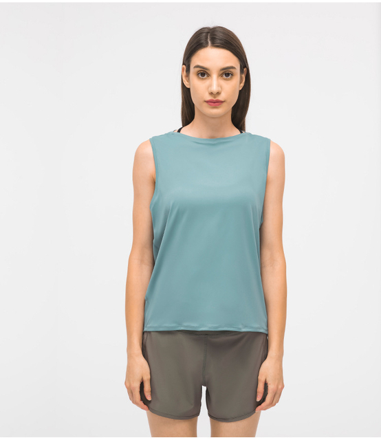High Elastic Hethaily Lulu Yoga Vest Женский гигроскопический пот.