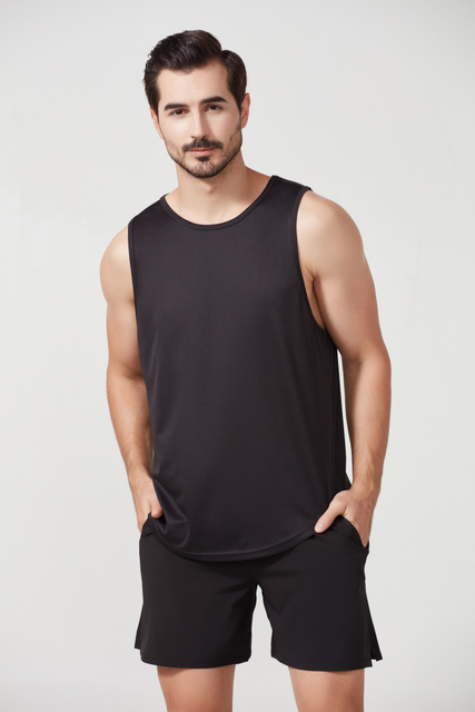 Sry Fit Gym Running Singlet Singlet Color Sweat Vest O-вырезы